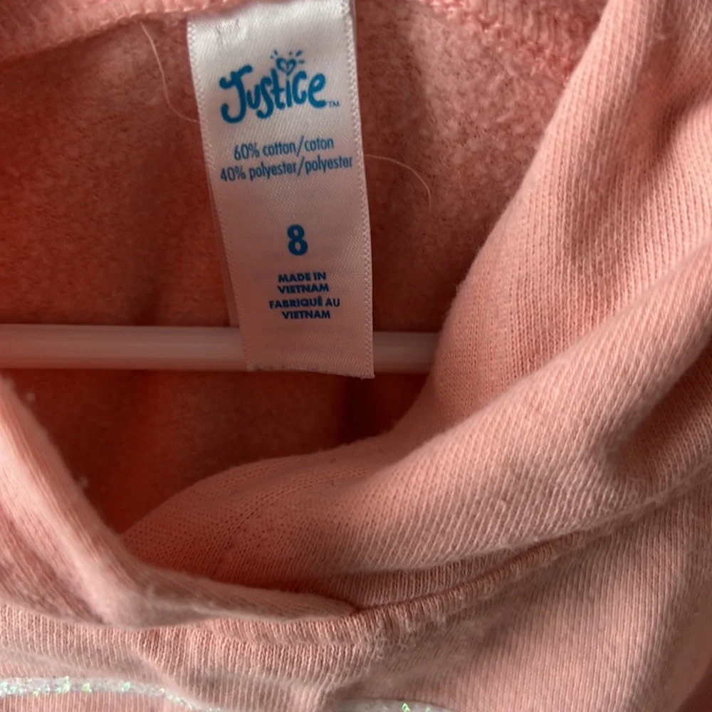 Justice sweater hoodie size‎ 8